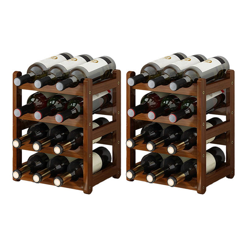 Modern Countertop Wine Rack Solid Wood Wine Bottle Rack for Home