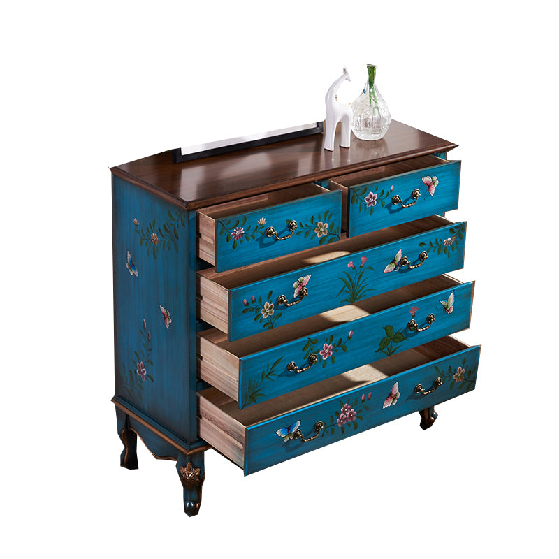 Classic Glam Storage Chest Solid Wood Storage Chest Dresser with 5 Drawers