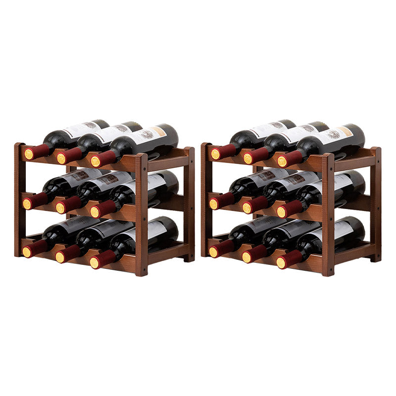 Countertop Modern Wine Rack Wood Wine Bottle Rack for Living Room
