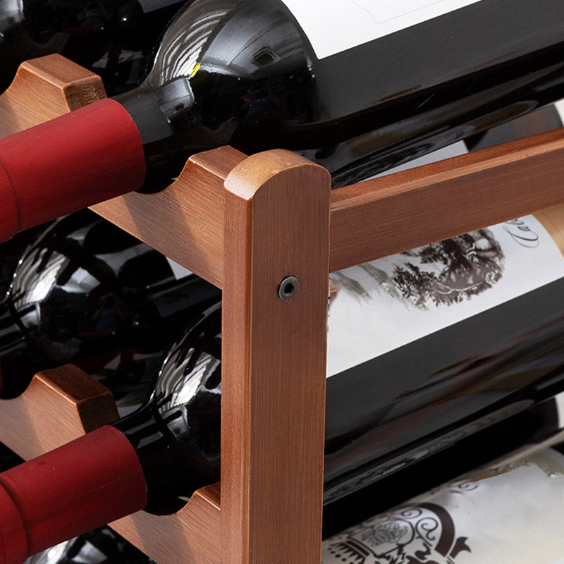 Countertop Modern Wine Rack Wood Wine Bottle Rack for Living Room