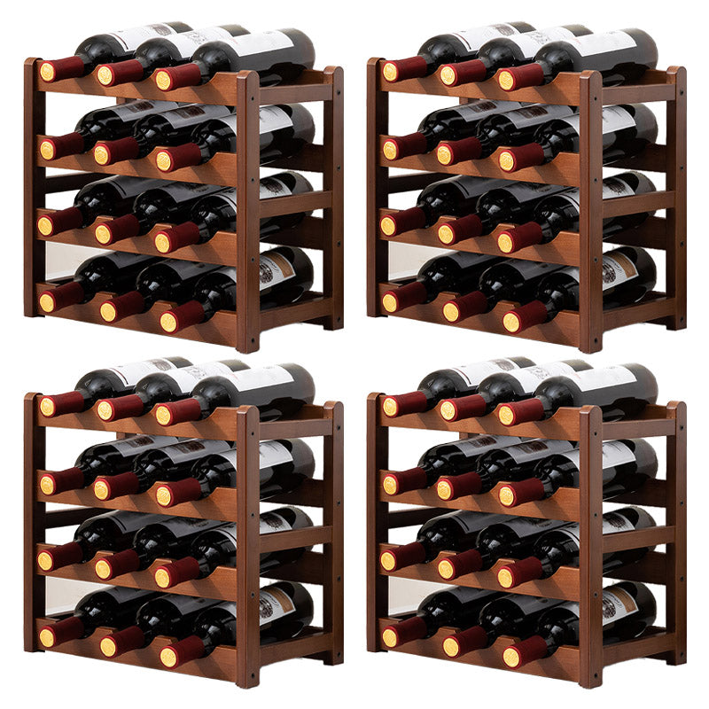 Countertop Modern Wine Rack Wood Wine Bottle Rack for Living Room
