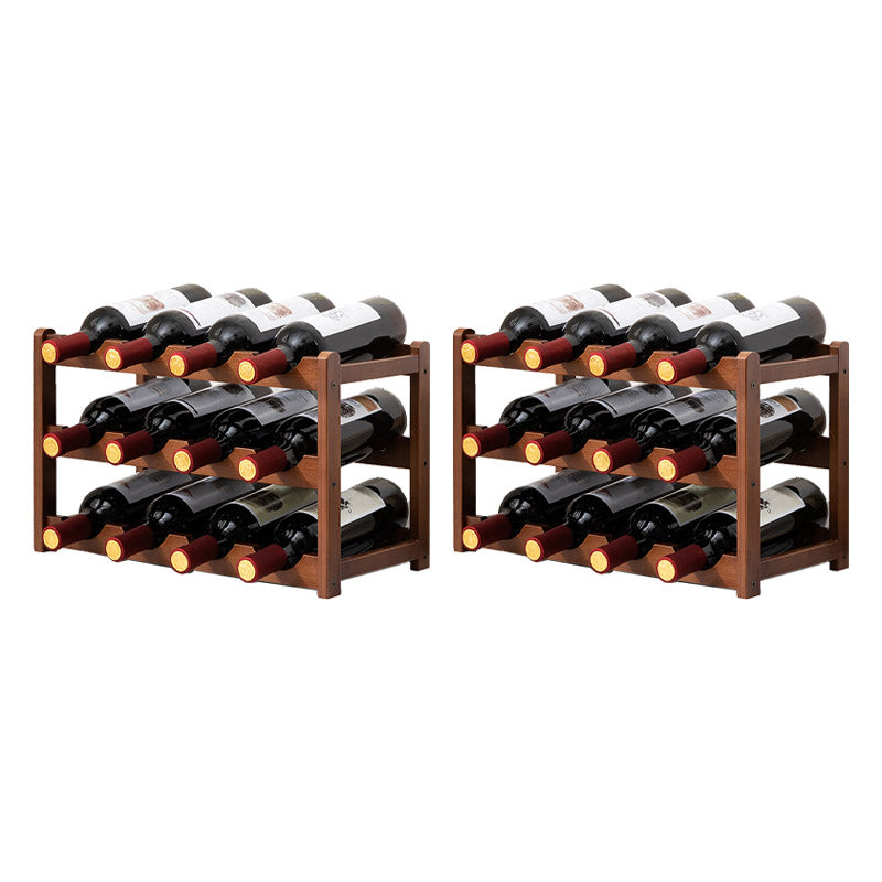 Countertop Modern Wine Rack Wood Wine Bottle Rack for Living Room