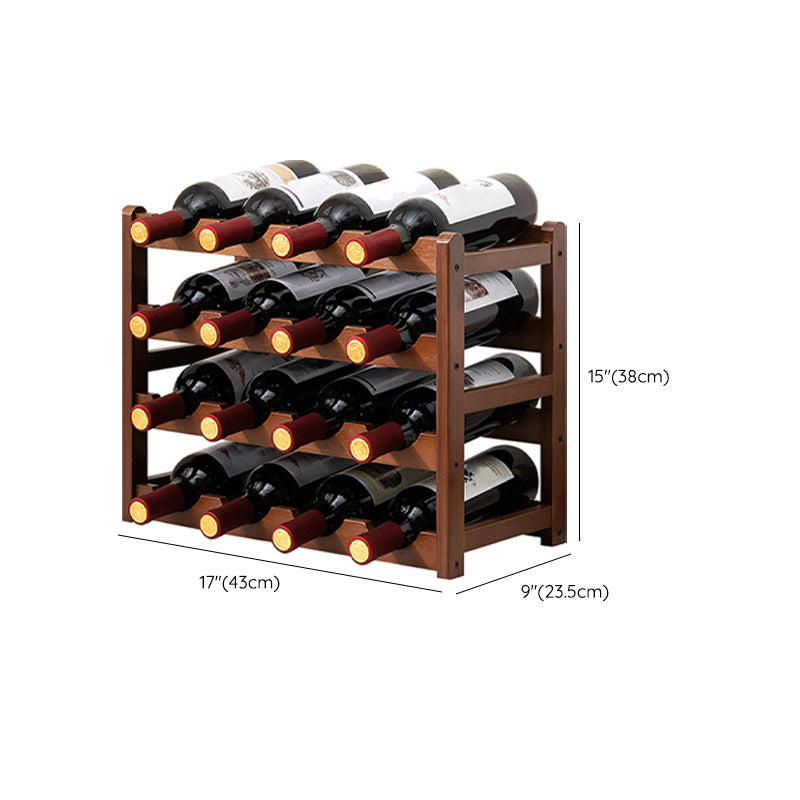 Countertop Modern Wine Rack Wood Wine Bottle Rack for Living Room