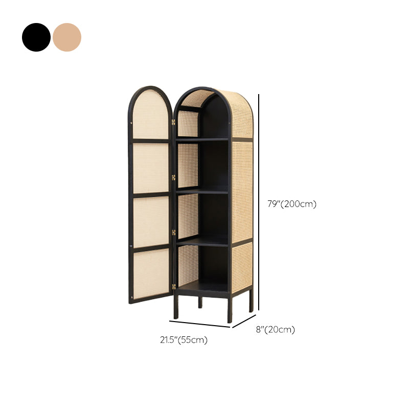 Freestanding Solid Wood Wardrobe Modern Wardrobe Armoire with Legs