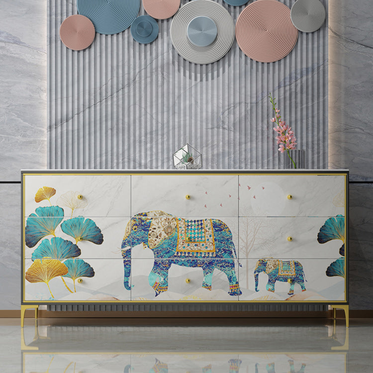 Classic Glam Dresser Manufactured Wood Storage Chest Dresser