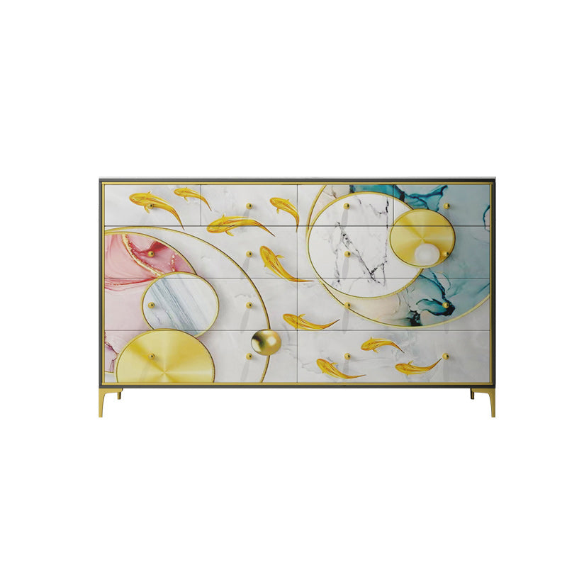 Classic Glam Dresser Manufactured Wood Storage Chest Dresser