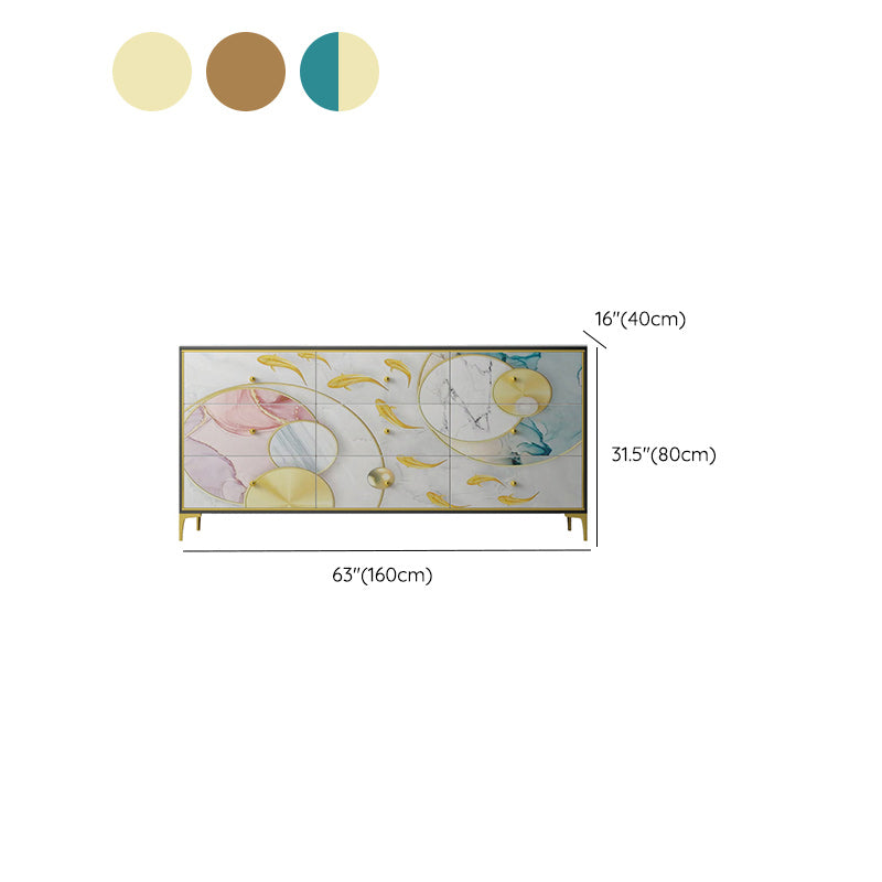 Classic Glam Dresser Manufactured Wood Storage Chest Dresser