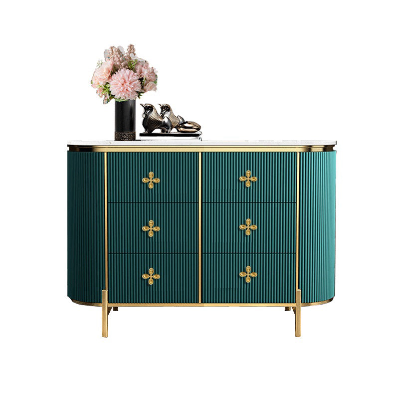 Wooden Dresser Glam Horizontal Storage Chest with Metal Legs