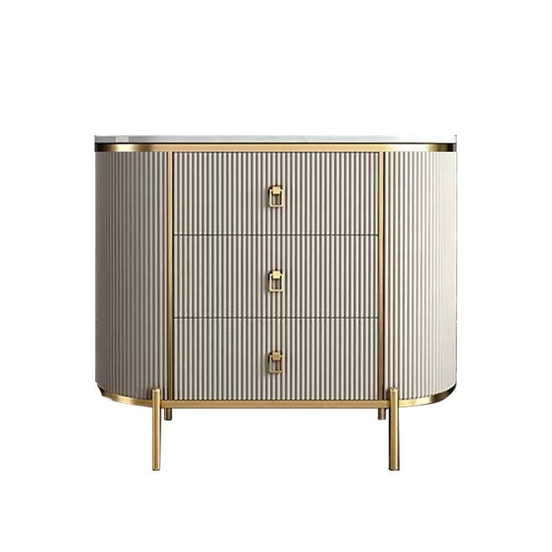 Wooden Dresser Glam Horizontal Storage Chest with Metal Legs