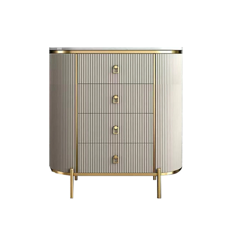 Wooden Dresser Glam Horizontal Storage Chest with Metal Legs