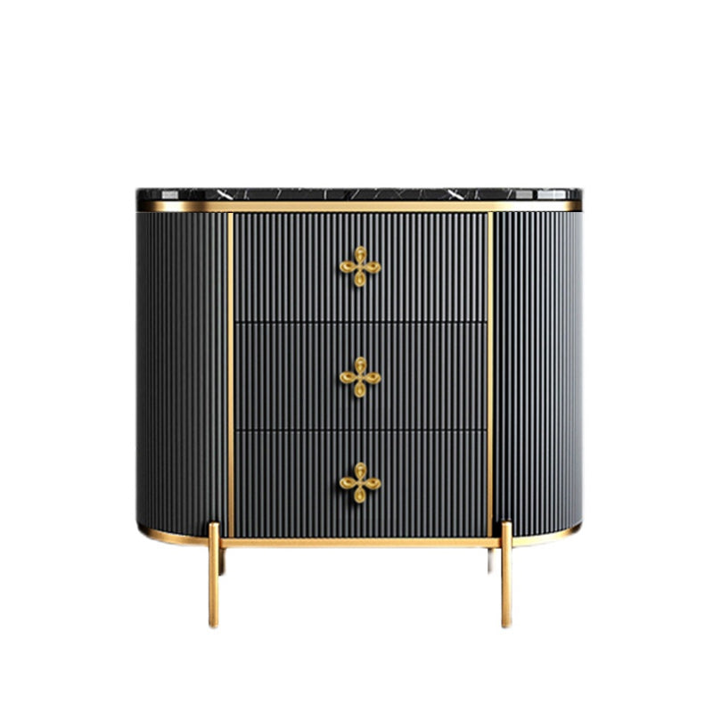 Wooden Dresser Glam Horizontal Storage Chest with Metal Legs