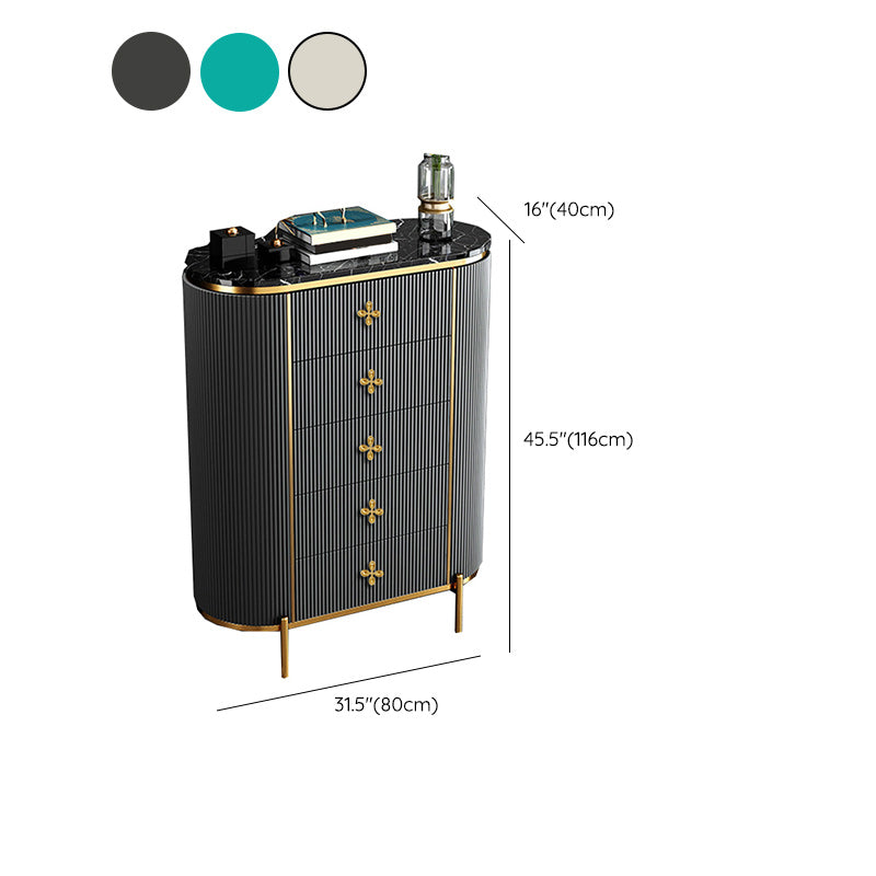 Wooden Dresser Glam Horizontal Storage Chest with Metal Legs