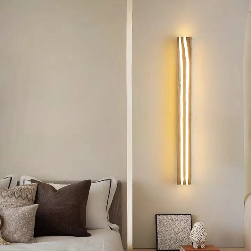 Contemporary Wooden Wall Light Fixture Simple Wall Light Sconce for Bedroom