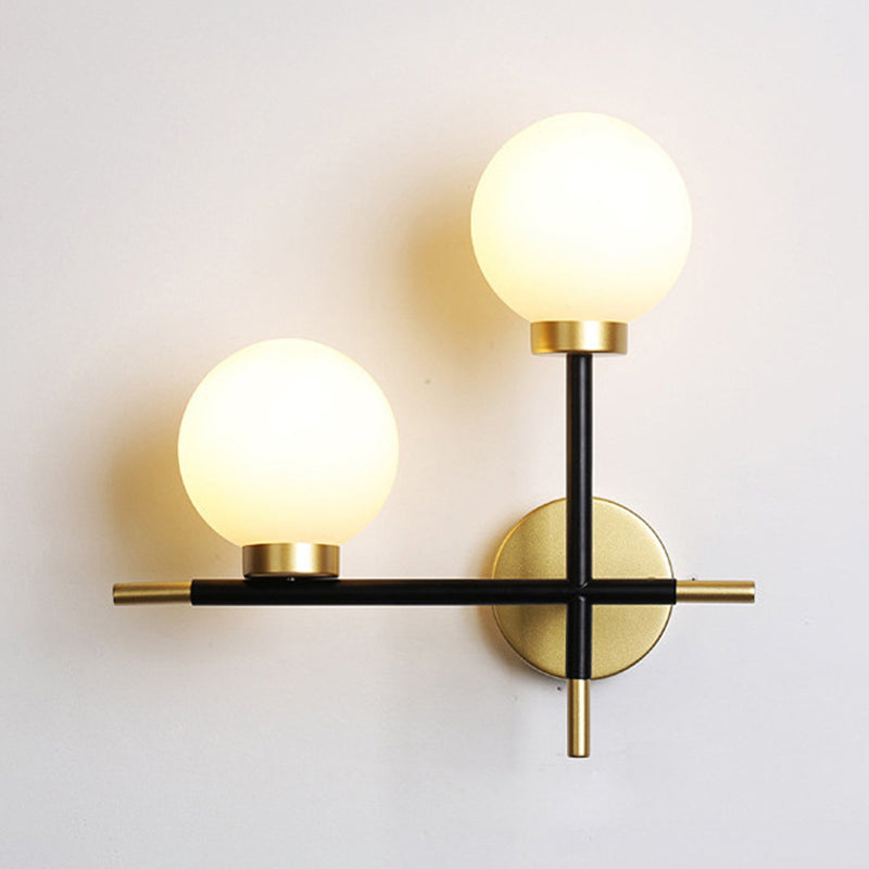 Nordic Style Wall Light Sconces Ball Shape Glass Wall Lamp for Living Room