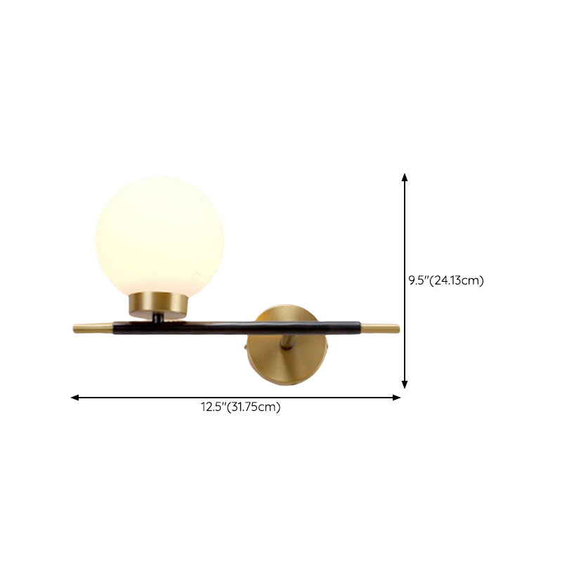 Nordic Style Wall Light Sconces Ball Shape Glass Wall Lamp for Living Room