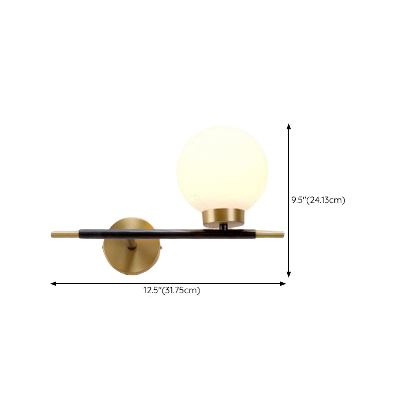 Nordic Style Wall Light Sconces Ball Shape Glass Wall Lamp for Living Room