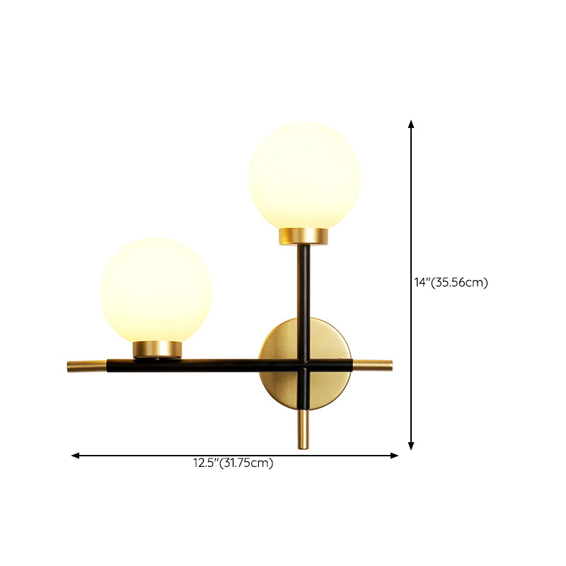 Nordic Style Wall Light Sconces Ball Shape Glass Wall Lamp for Living Room