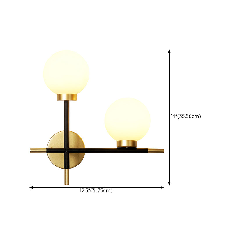 Nordic Style Wall Light Sconces Ball Shape Glass Wall Lamp for Living Room