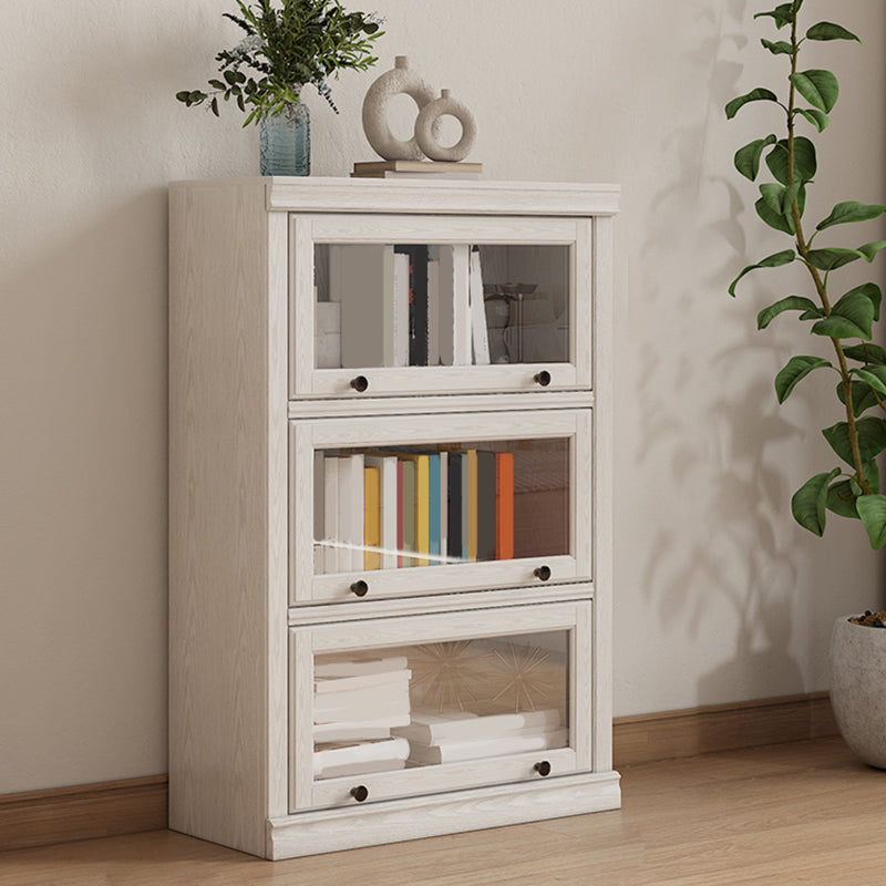 Modern Closed Back Standard Bookshelf Wooden Bookcase for Study Room