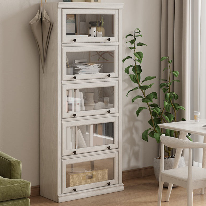 Modern Closed Back Standard Bookshelf Wooden Bookcase for Study Room