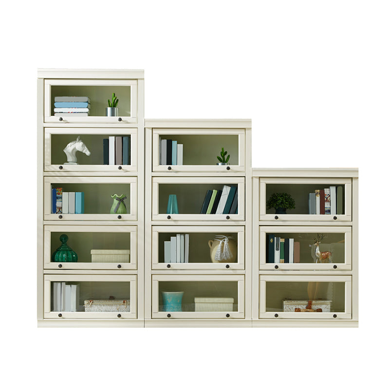 Modern Closed Back Standard Bookshelf Wooden Bookcase for Study Room