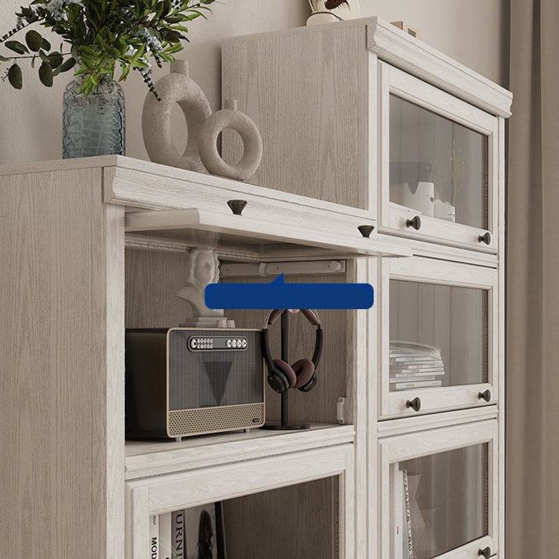 Modern Closed Back Standard Bookshelf Wooden Bookcase for Study Room