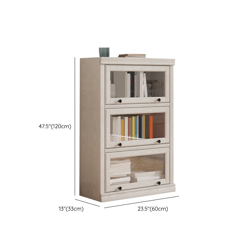 Modern Closed Back Standard Bookshelf Wooden Bookcase for Study Room
