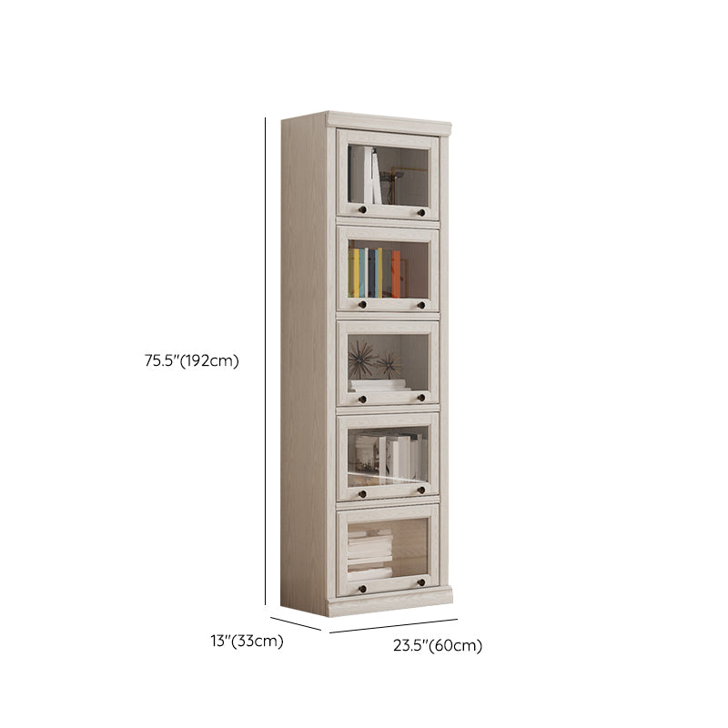 Modern Closed Back Standard Bookshelf Wooden Bookcase for Study Room