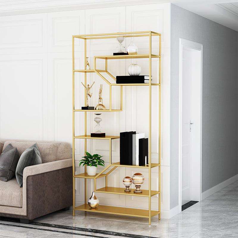 Modern Bookshelf Open Back Standard Metal Bookcase for Study Room