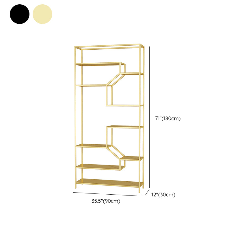 Modern Bookshelf Open Back Standard Metal Bookcase for Study Room