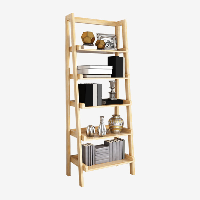Scandinavian Open Back Standard Bookshelf Wooden Bookcase for Study Room