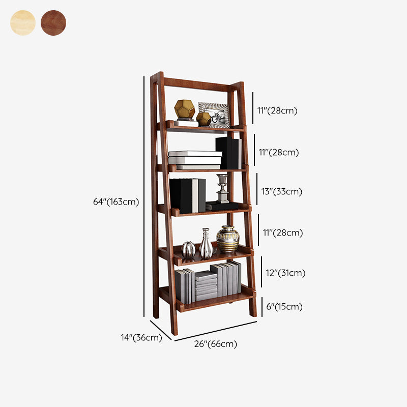 Scandinavian Open Back Standard Bookshelf Wooden Bookcase for Study Room