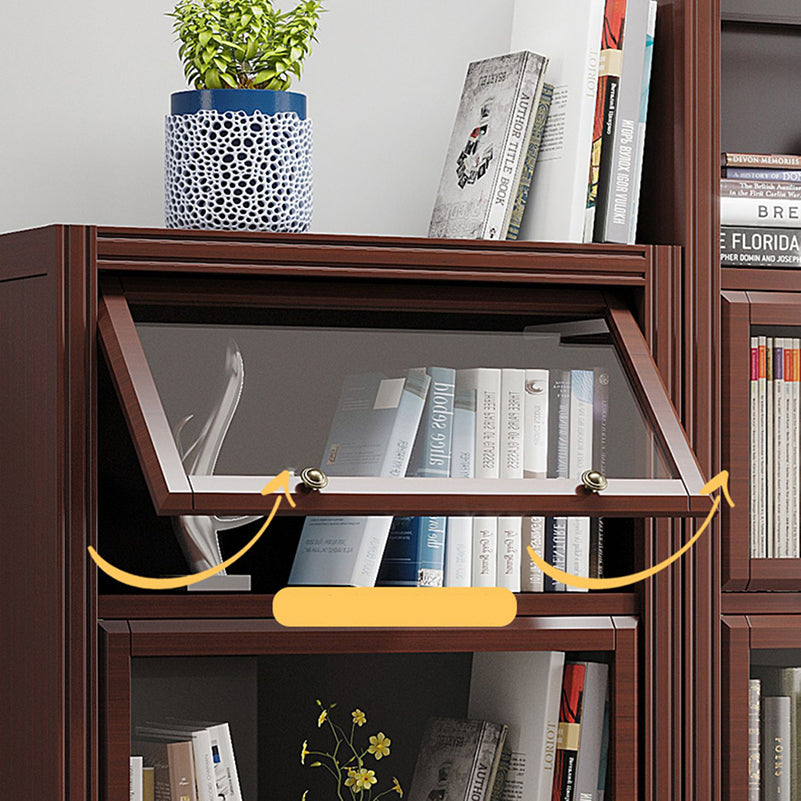 Modern Bookshelf Closed Back Standard Wooden Bookcase for Study Room