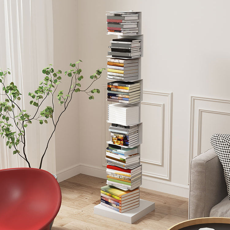 Modern Style Bookshelf Closed Back Standard Metal Bookcase for Study Room