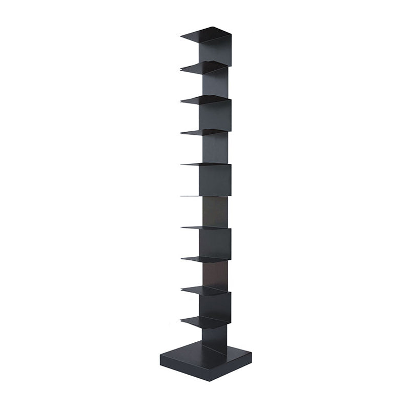 Modern Style Bookshelf Closed Back Standard Metal Bookcase for Study Room
