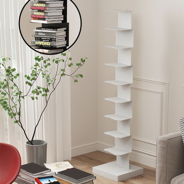 Modern Style Bookshelf Closed Back Standard Metal Bookcase for Study Room