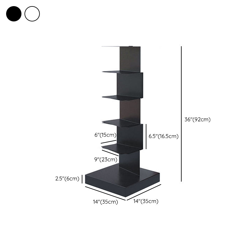 Modern Style Bookshelf Closed Back Standard Metal Bookcase for Study Room