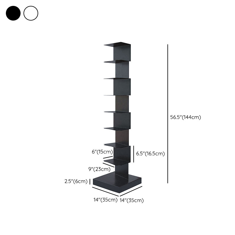 Modern Style Bookshelf Closed Back Standard Metal Bookcase for Study Room