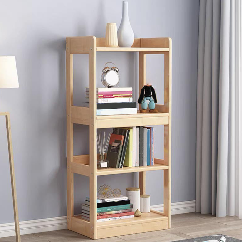 Scandinavian Style Bookshelf Open Back Standard Wooden Bookcase