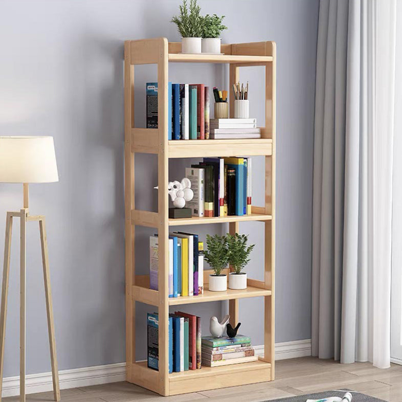 Scandinavian Style Bookshelf Open Back Standard Wooden Bookcase