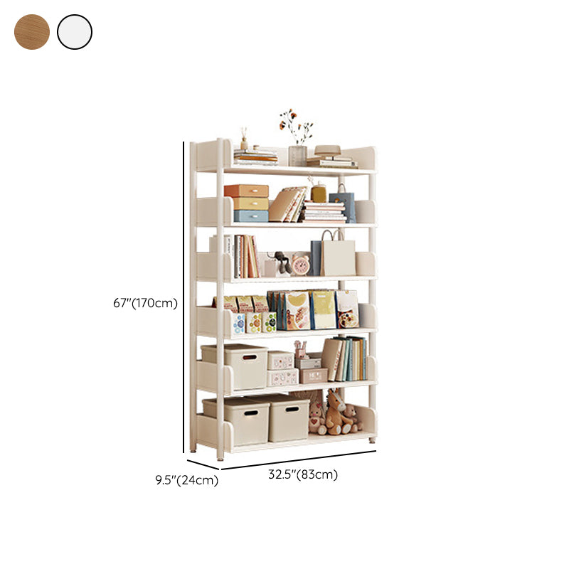 Engineered Wood Bookshelf Standard Open Back Scandinavian Bookcase