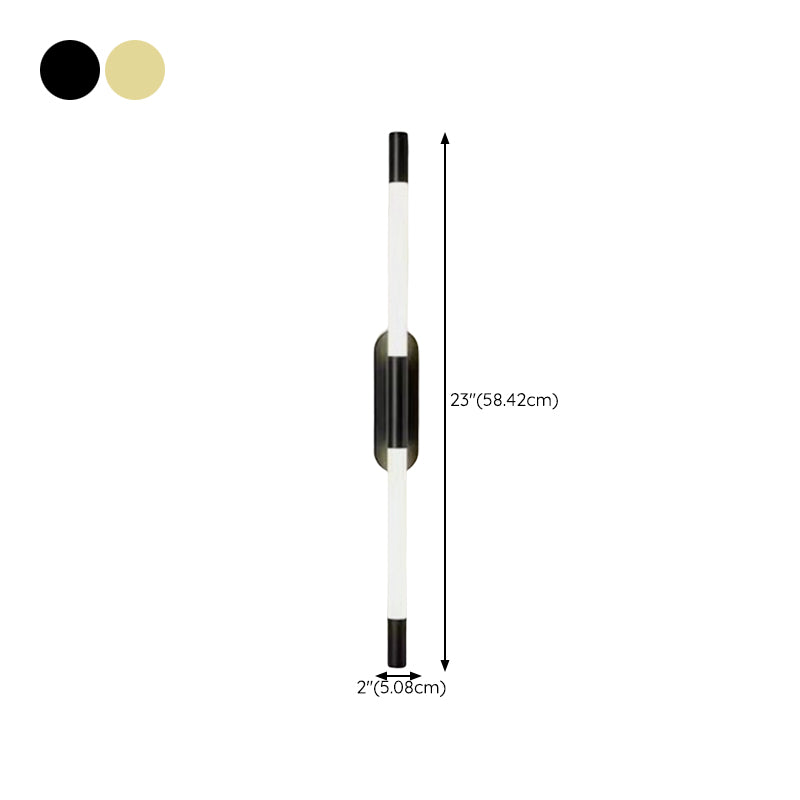 Golden/Black Linear Wall Light Sconces Modern LED Sconces for Living Room