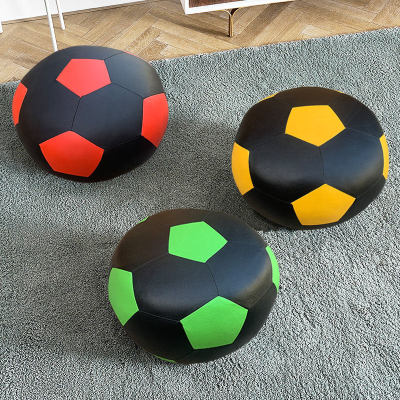 Leather Standard Stool Modern Style Simple Unique Shape Footstool