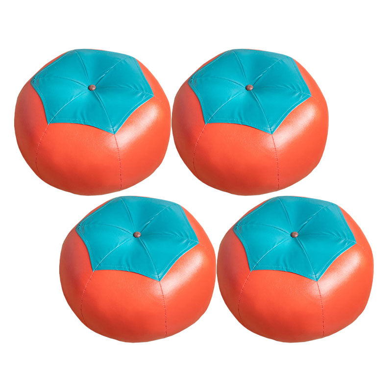 Leather Standard Stool Modern Style Simple Unique Shape Footstool