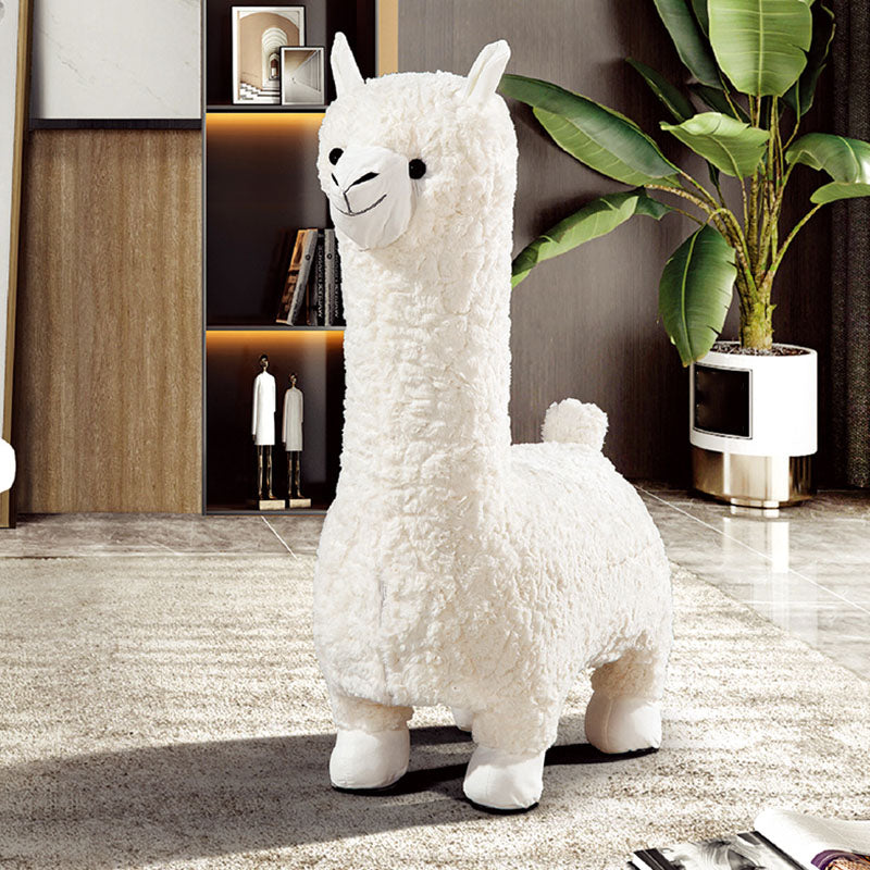 Plush Standard Stool Modern Simple Children's Alpaca Animal Stool