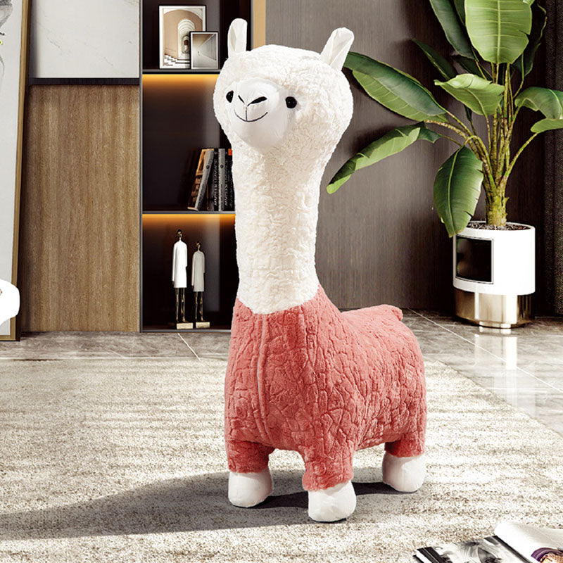 Plush Standard Stool Modern Simple Children's Alpaca Animal Stool