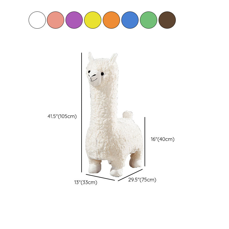 Plush Standard Stool Modern Simple Children's Alpaca Animal Stool