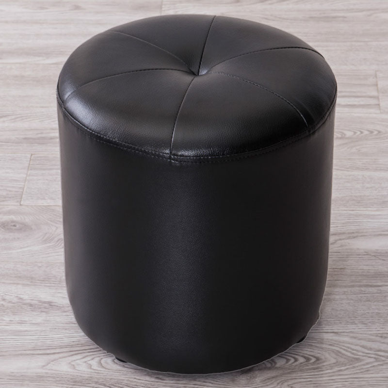 Genuine Leather Standard Stool Modern Style Simple Round Stool