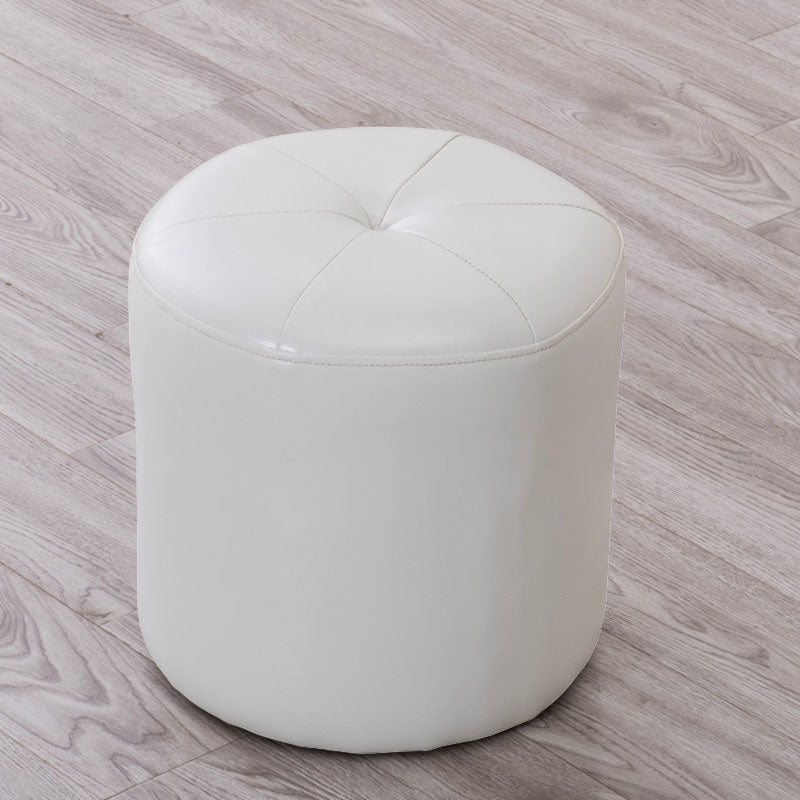 Genuine Leather Standard Stool Modern Style Simple Round Stool