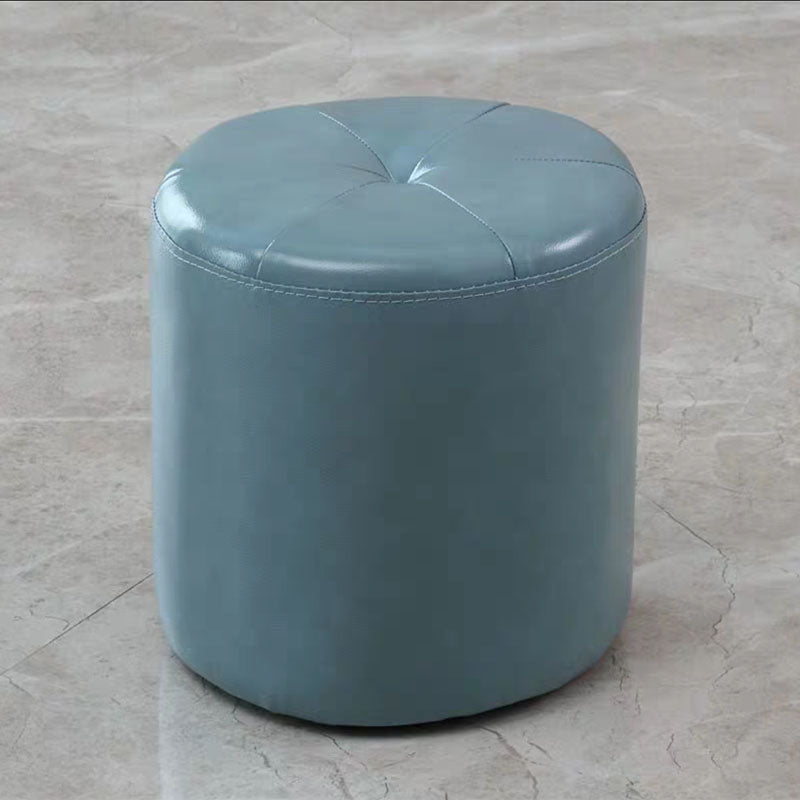 Genuine Leather Standard Stool Modern Style Simple Round Stool
